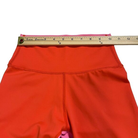 Wilo Bright Orange and Pink Athletic Activewear Leggings Size XS - Picture 5 of 8